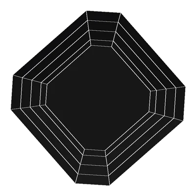 Asscher Cut, face-up facet map