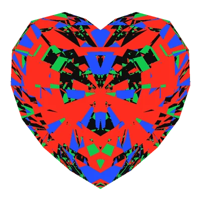 Light Return map of the Heart Cut in diamond, a computed render.