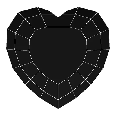 Heart Cut, face-up facet map
