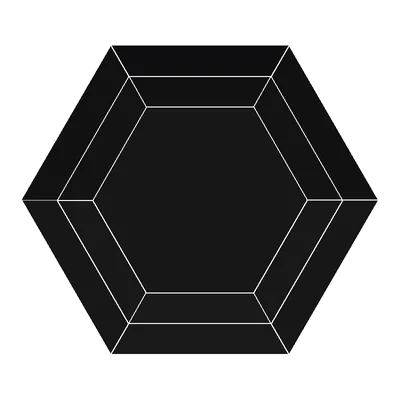 Hexagon Cut, face-up facet map