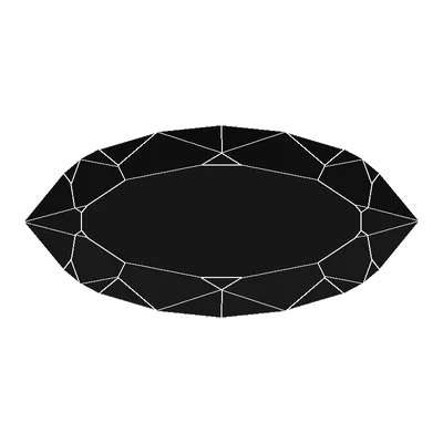 Marquise Cut, face-up facet map