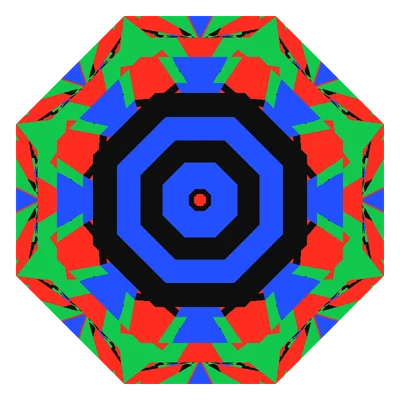 Octagon Cut, face-up Light Return map in diamond
