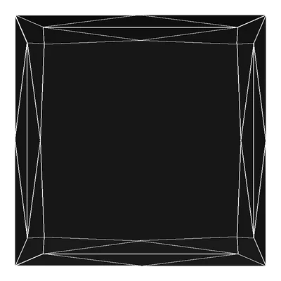 Princess Cut, face-up facet map
