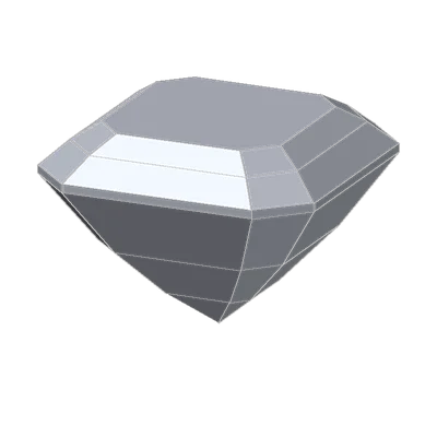 Radiant Square Cut, 3D model