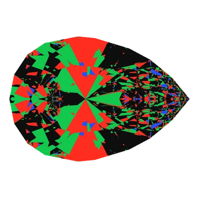 Teardrop Cut, face-up Light Return map in diamond