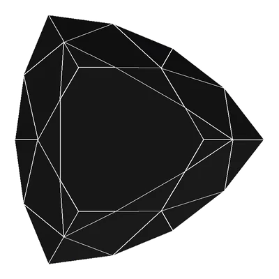 Trilliant Cut, face-up facet map