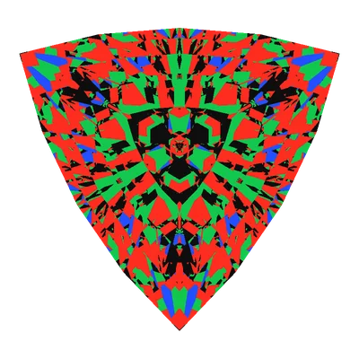 Trillion Cut, face-up Light Return map in diamond