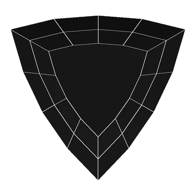 Trillion Cut, face-up facet map